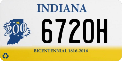 IN license plate 672OH