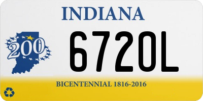 IN license plate 672OL