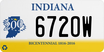 IN license plate 672OW