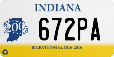 IN license plate 672PA
