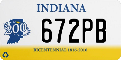 IN license plate 672PB