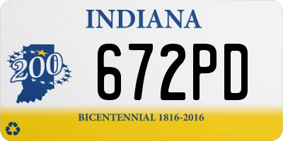 IN license plate 672PD