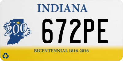 IN license plate 672PE