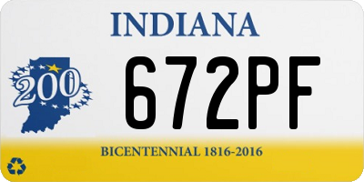 IN license plate 672PF