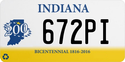 IN license plate 672PI