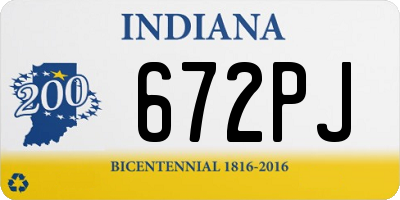 IN license plate 672PJ
