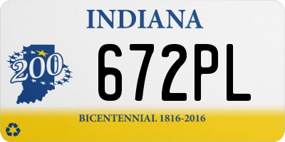 IN license plate 672PL