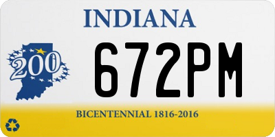 IN license plate 672PM