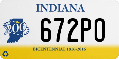 IN license plate 672PO