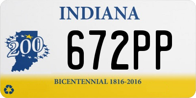 IN license plate 672PP