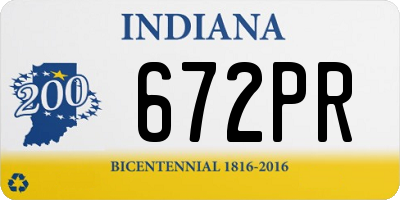 IN license plate 672PR