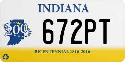 IN license plate 672PT