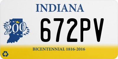 IN license plate 672PV