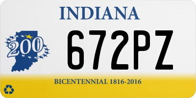 IN license plate 672PZ