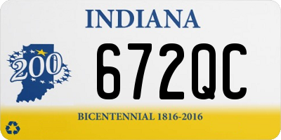 IN license plate 672QC