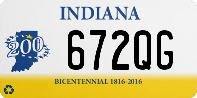 IN license plate 672QG