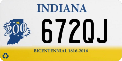 IN license plate 672QJ