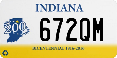 IN license plate 672QM