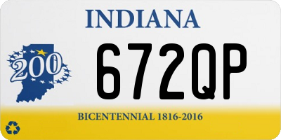 IN license plate 672QP