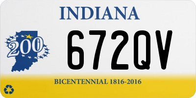 IN license plate 672QV