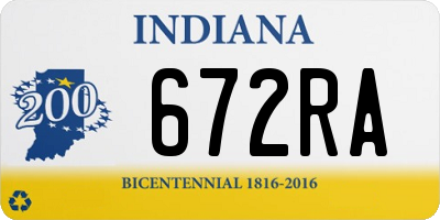 IN license plate 672RA