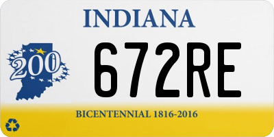 IN license plate 672RE