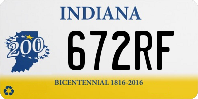 IN license plate 672RF