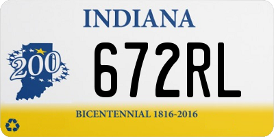 IN license plate 672RL