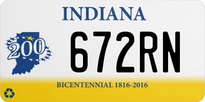 IN license plate 672RN
