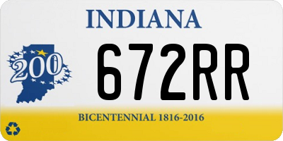 IN license plate 672RR