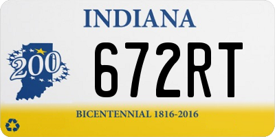 IN license plate 672RT