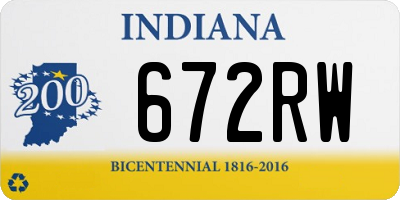 IN license plate 672RW