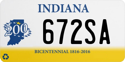 IN license plate 672SA