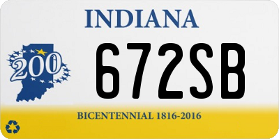 IN license plate 672SB