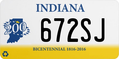 IN license plate 672SJ