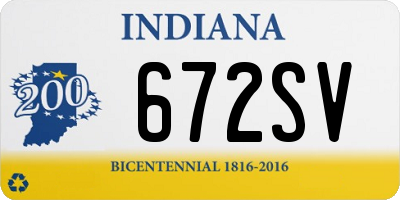 IN license plate 672SV