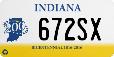 IN license plate 672SX