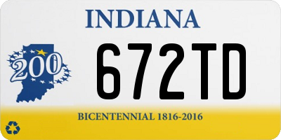 IN license plate 672TD