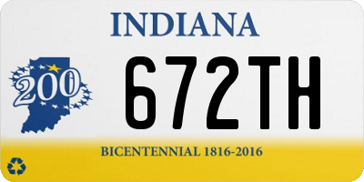 IN license plate 672TH