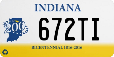 IN license plate 672TI