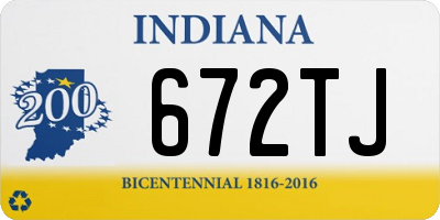 IN license plate 672TJ