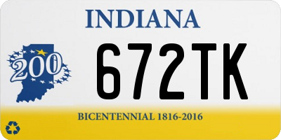 IN license plate 672TK