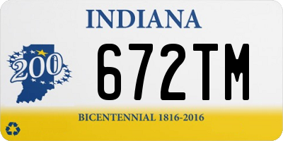 IN license plate 672TM