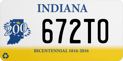 IN license plate 672TO