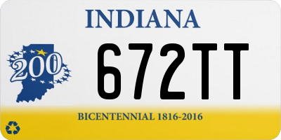 IN license plate 672TT