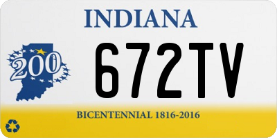 IN license plate 672TV