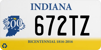 IN license plate 672TZ