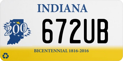 IN license plate 672UB
