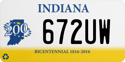 IN license plate 672UW