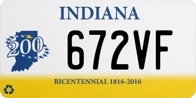 IN license plate 672VF